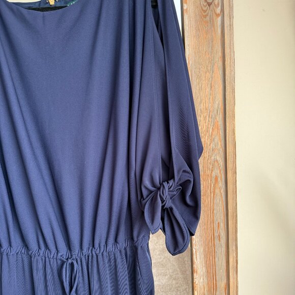 Lauren Ralph Lauren Split Sleeve Navy Jumpsuit  - Picture 6 of 11